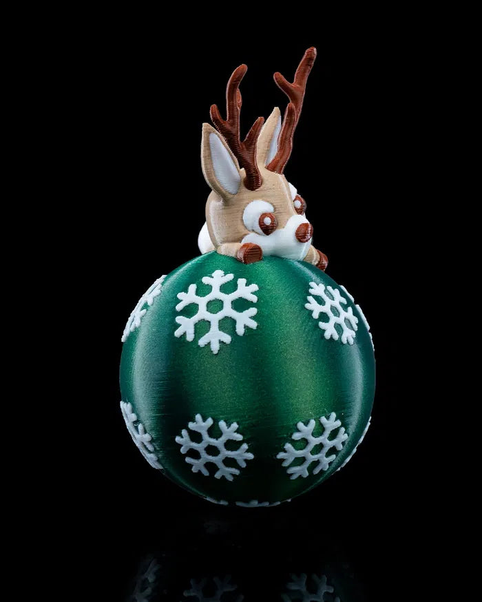 Lying Reindeer Christmas Ornament - TaitanStudios