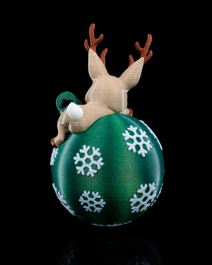 Lying Reindeer Christmas Ornament - TaitanStudios