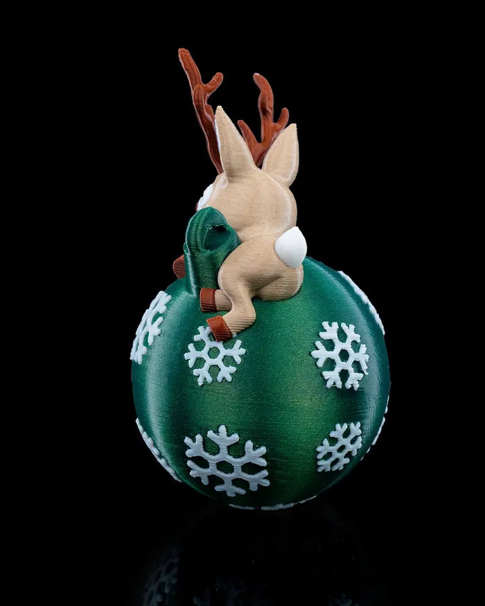 Lying Reindeer Christmas Ornament - TaitanStudios